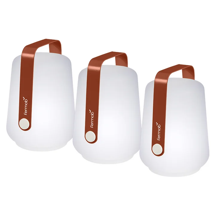 Fermob - Balad Akku LED-Leuchte H 12 cm, ockerrot (3er-Set)