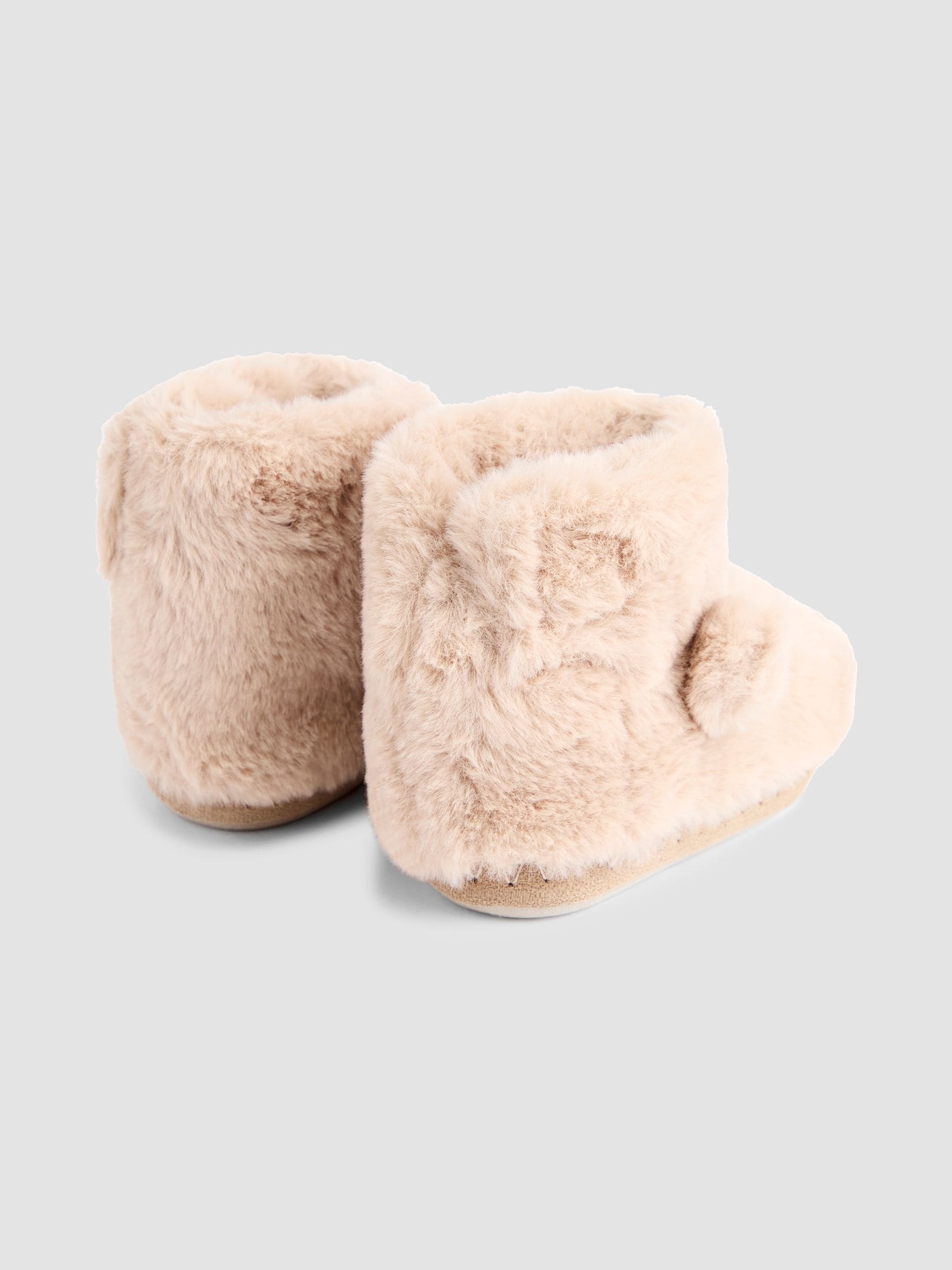 Bruin met beer - JoJo Maman Bébé Plush Slipper Boots