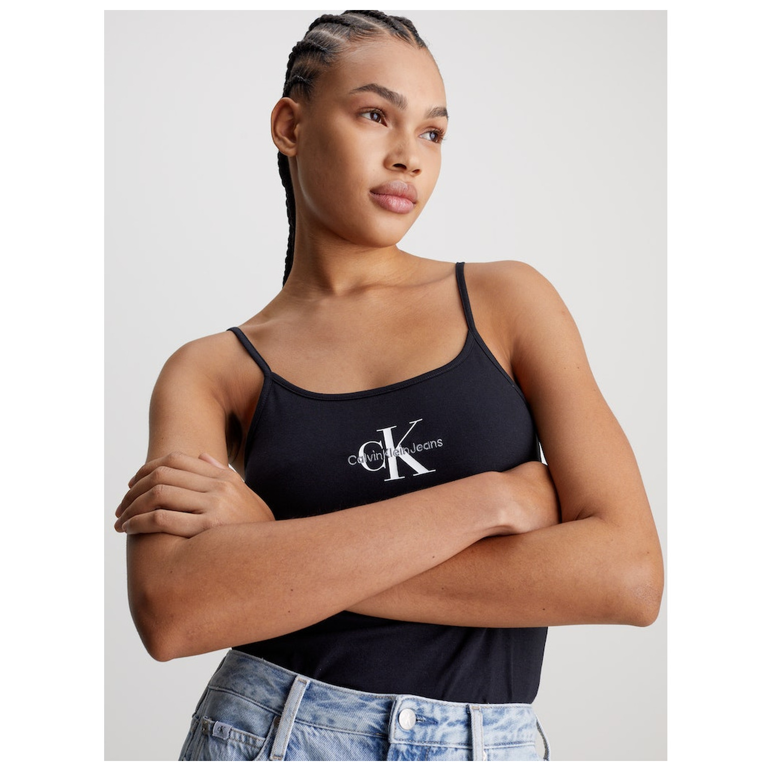 CK Jeans MONOLOGO STRAPPY TANK TOP