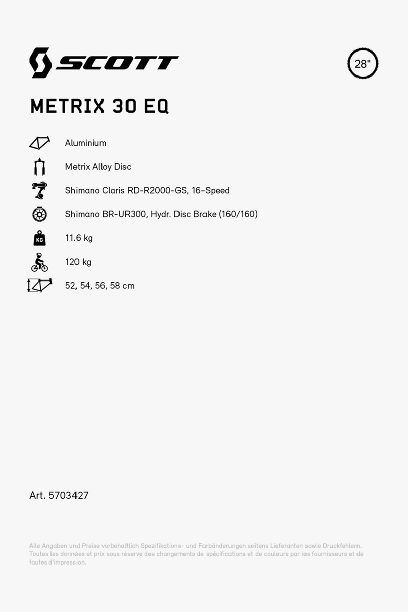 SCOTT Metrix 30 EQ 28 Herren Citybike 2024
