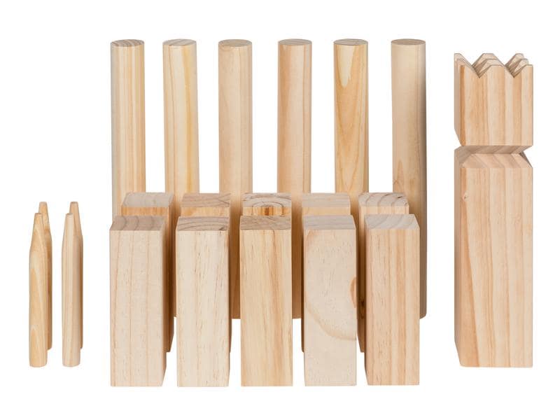 KOOR Wurfspiel KUBB Wikingerschach Outdoor Geschicklichkeitsspiel aus FSC-zertifiziertem Holz