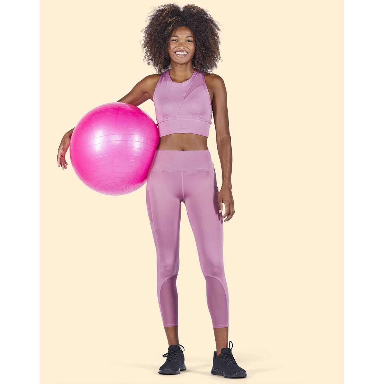 Onamaste Ballon de gym rose - D.55 cm