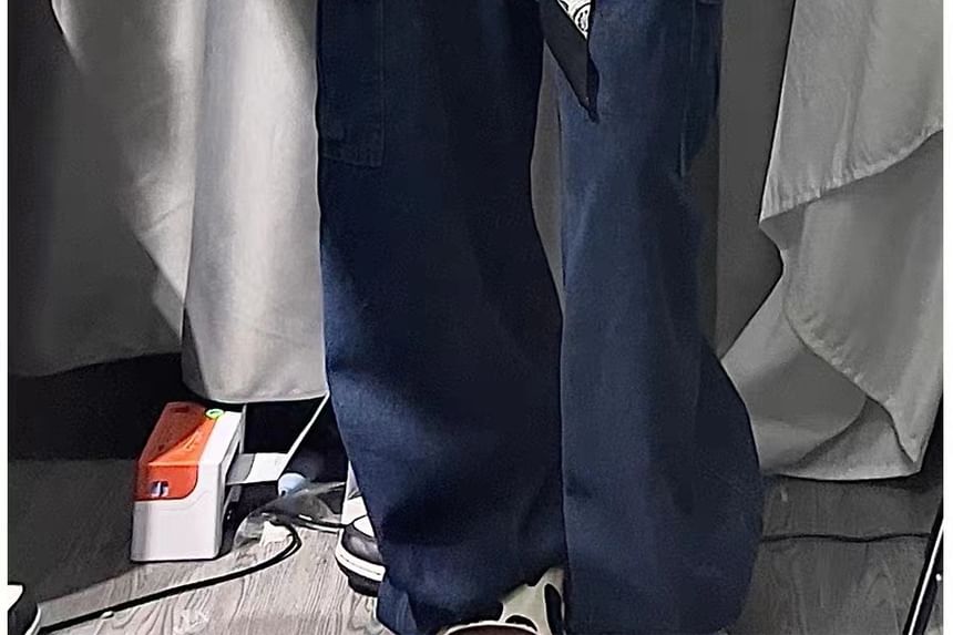 Nataro - Baggy jeans met lage taille en zakken