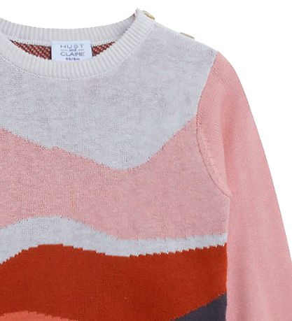 Hust and Claire Pullover - Strick - Poula - Rosa m. Streifen
