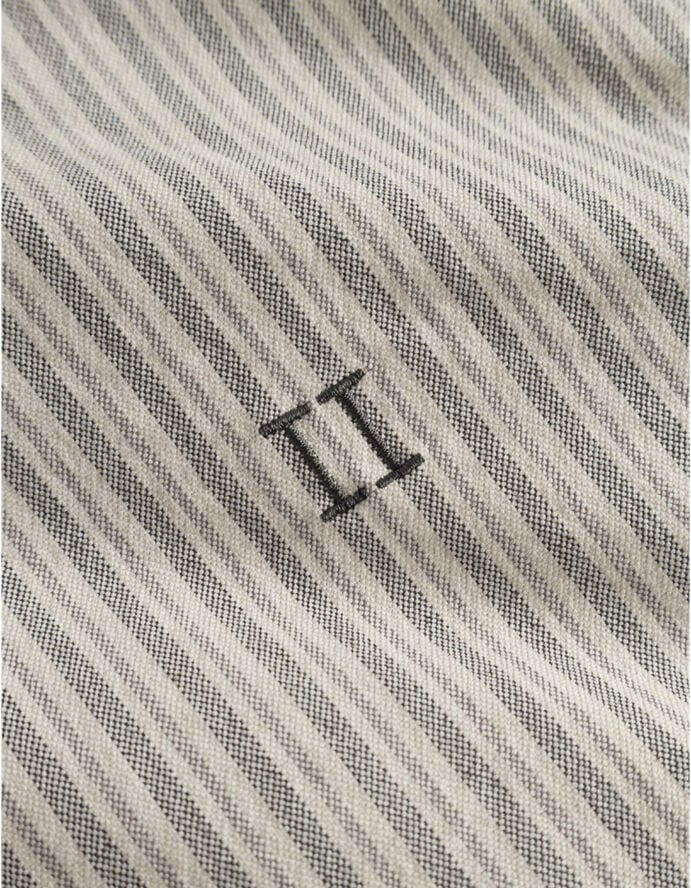 Les Deux Konrad Stripe Oxford Shirt Beige