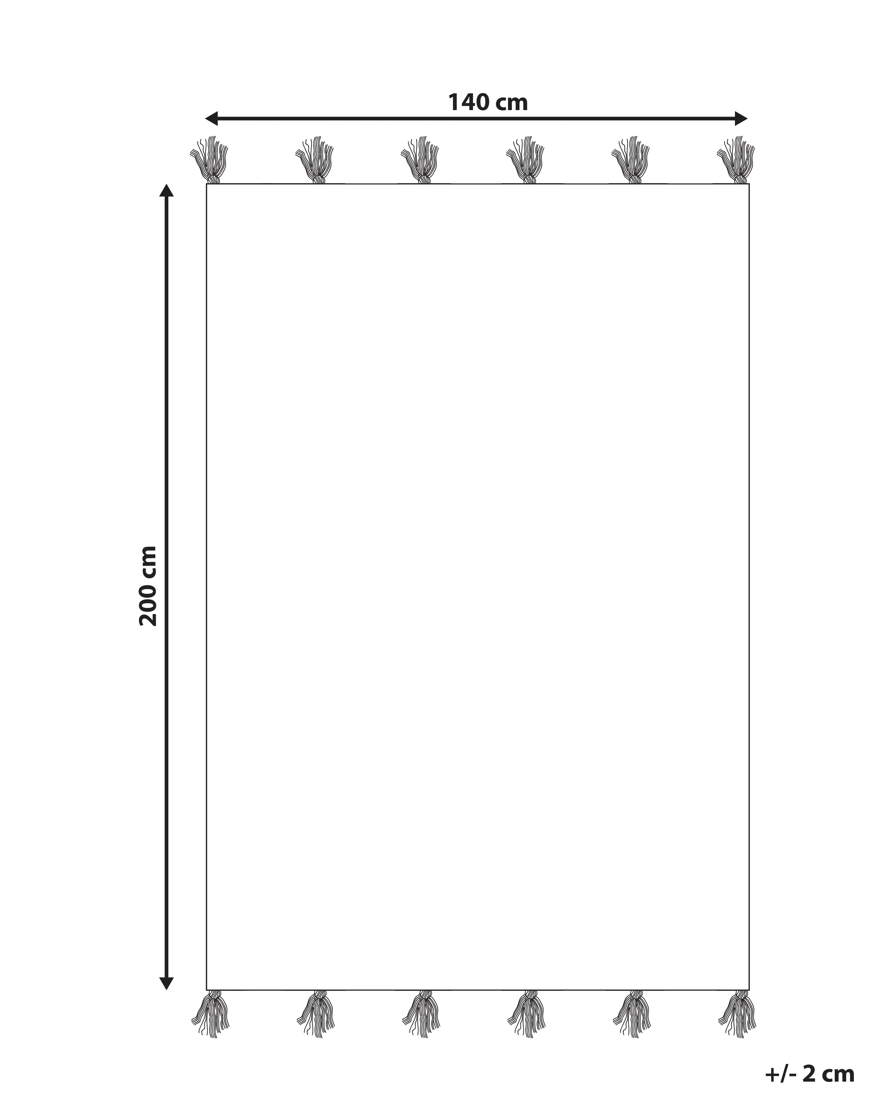 Vloerkleed TUZLA Bruin 140 x 200 cm Katoen