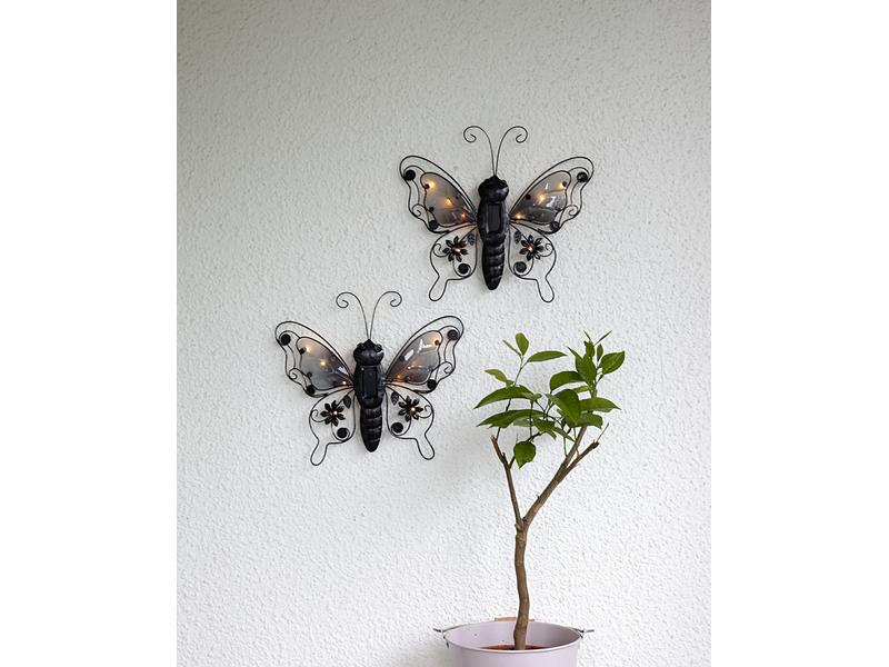 Star Trading Gartenlicht Solar Butterfly, Schwarz Solar Dekolicht