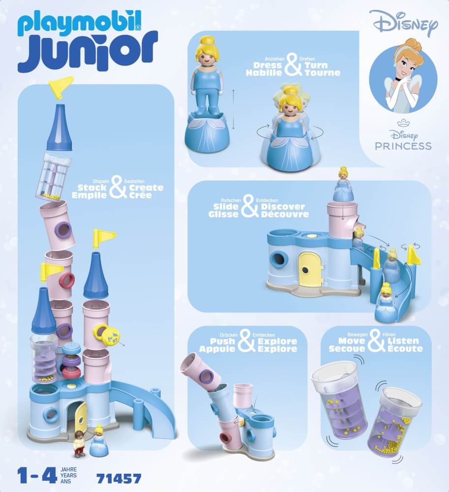 PLAYMOBIL 71457 1.2.3 & Disney: Cinderellas Schloss