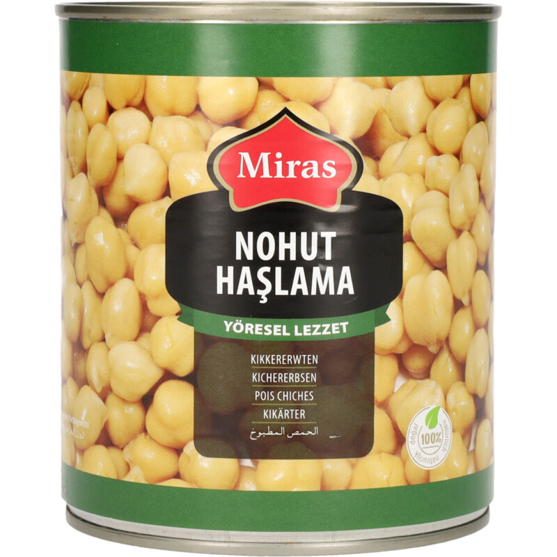 Miras Gekookte kikkererwten (blik)