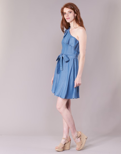 MICHAEL Michael Kors - ONE SHLDR RUFFLE DRS Denim