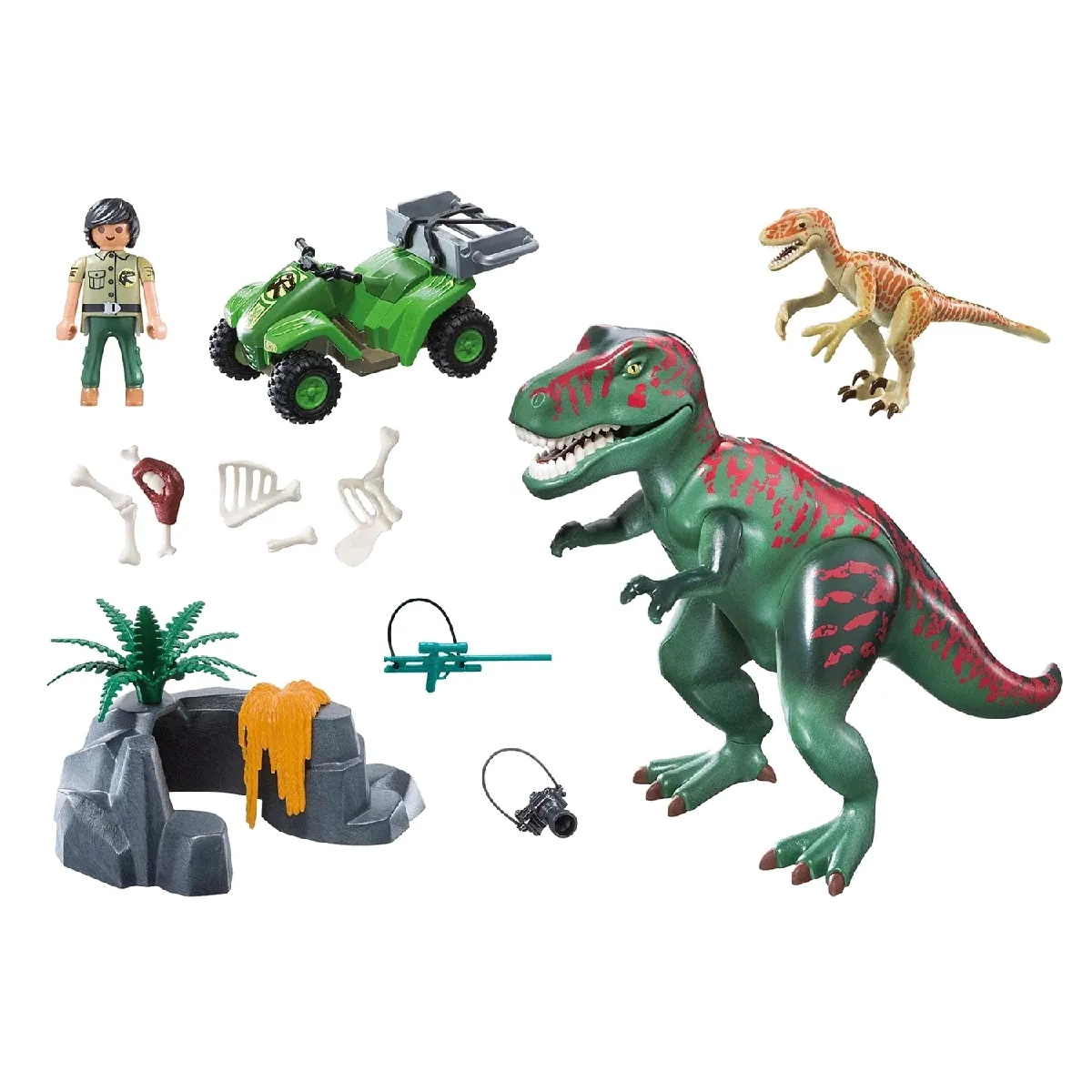Playmobil® Playmobil 71183 Explorateur avec Quad et Dinosaures