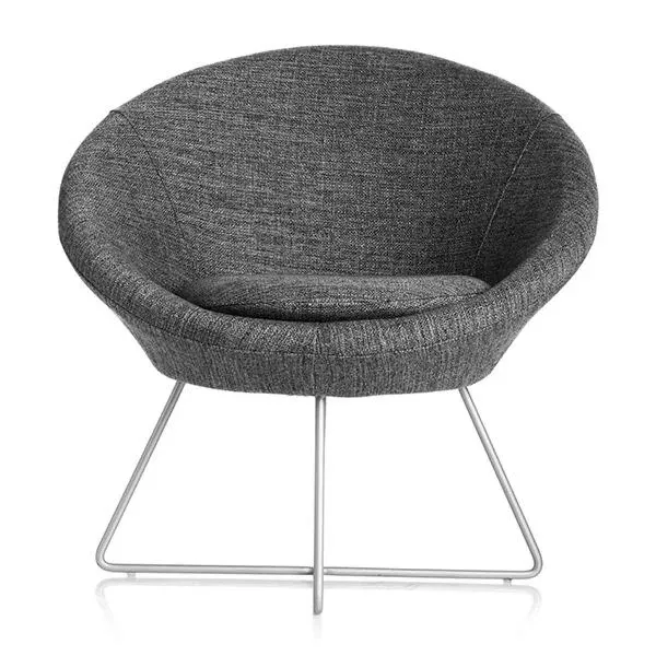 Loungestol Paris Grå med alugrå ben
