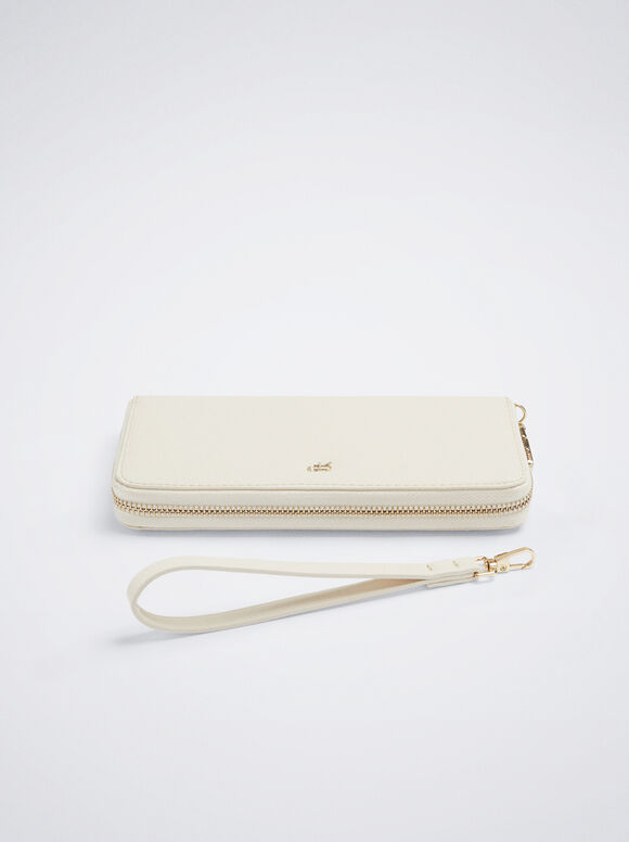 Bolsa de mão com alça - Branco-creme