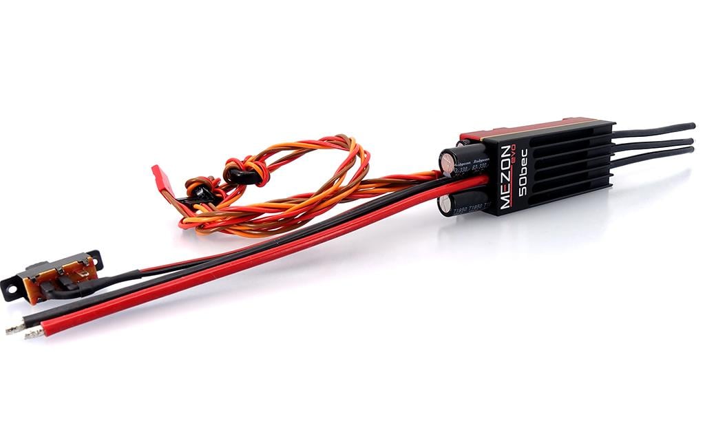 Brushless Regler MEZON EVO 50 BEC 50A, 2-12S<br>50A Brushless ESC mit Telemetrie für Flugmodelle