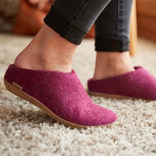 Glerups Slip-on Hjemmesko, Cranberry, 40