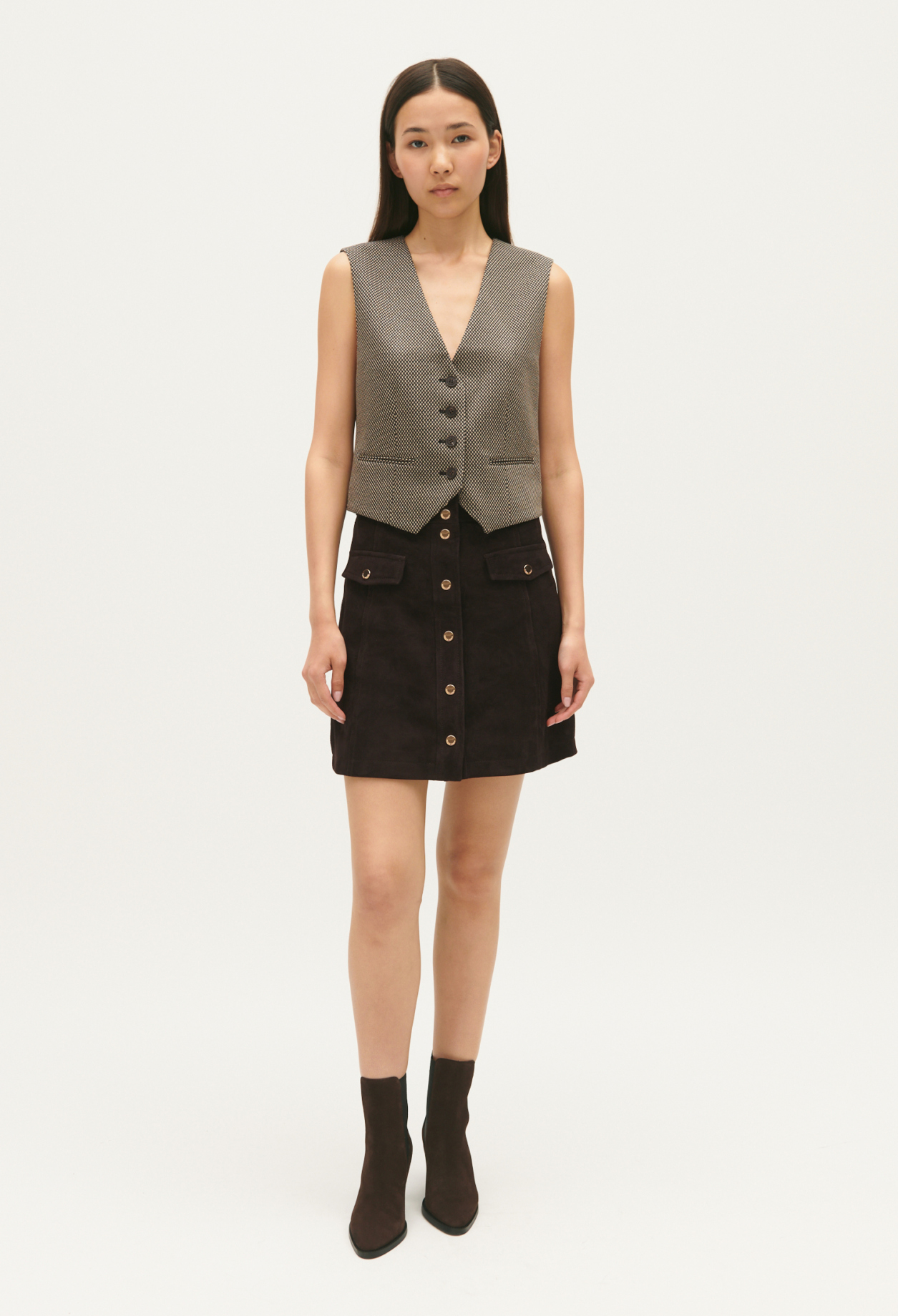 Gilet veston chocolat