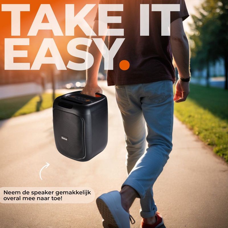 DENVER BPS165 - Partyspeaker - Zwart - Bluetooth - 200W Maximaal Vermogen