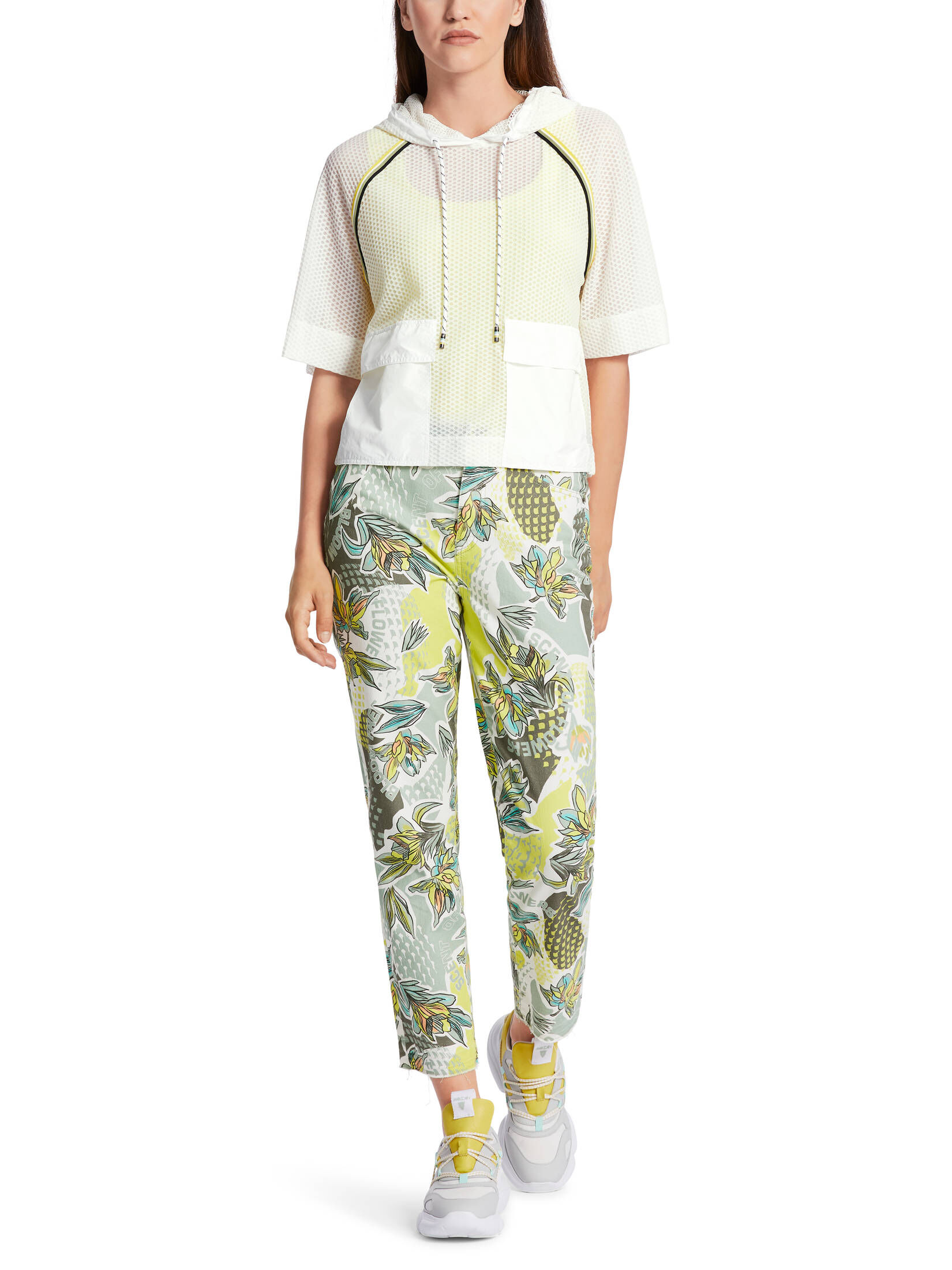Marc Cain| Damen Hoodie Kurzarm