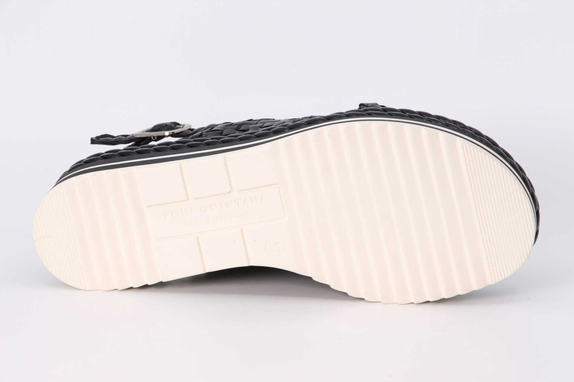 Plateau-Sandalette schwarz