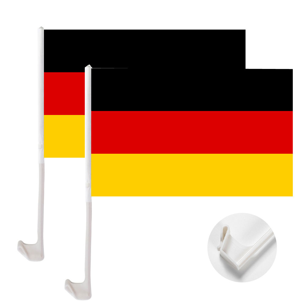 (2er Set) 30x45cm Auto Flagge Länderflaggen Autofahne - Deutschland