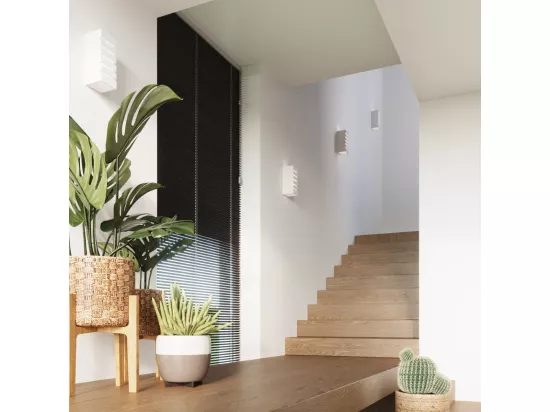 Sollux Applique murale à 1 ampoule en céramique blanche, E27