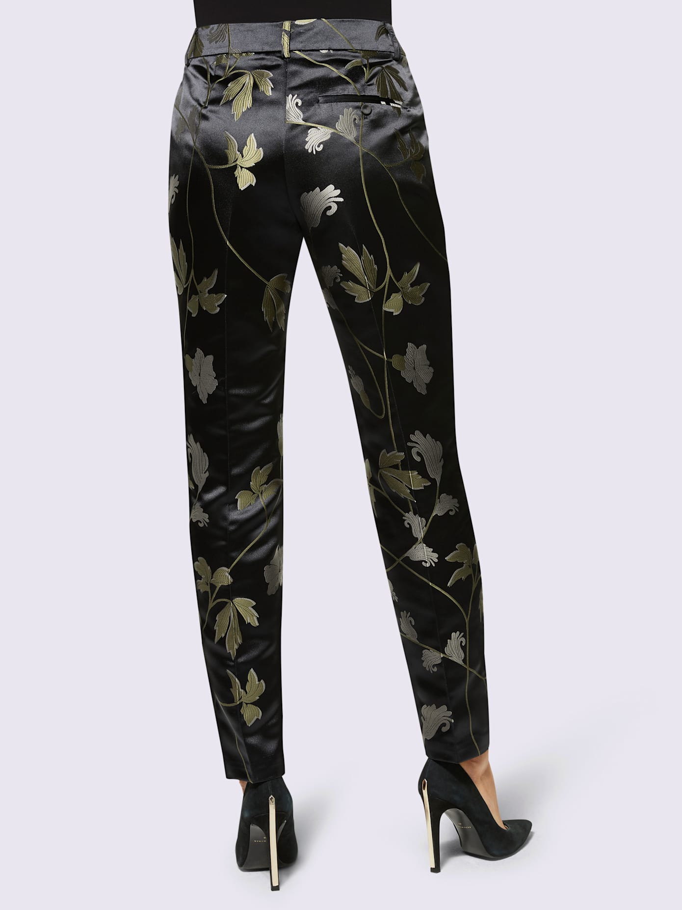 Pantalon plissé 15% soie