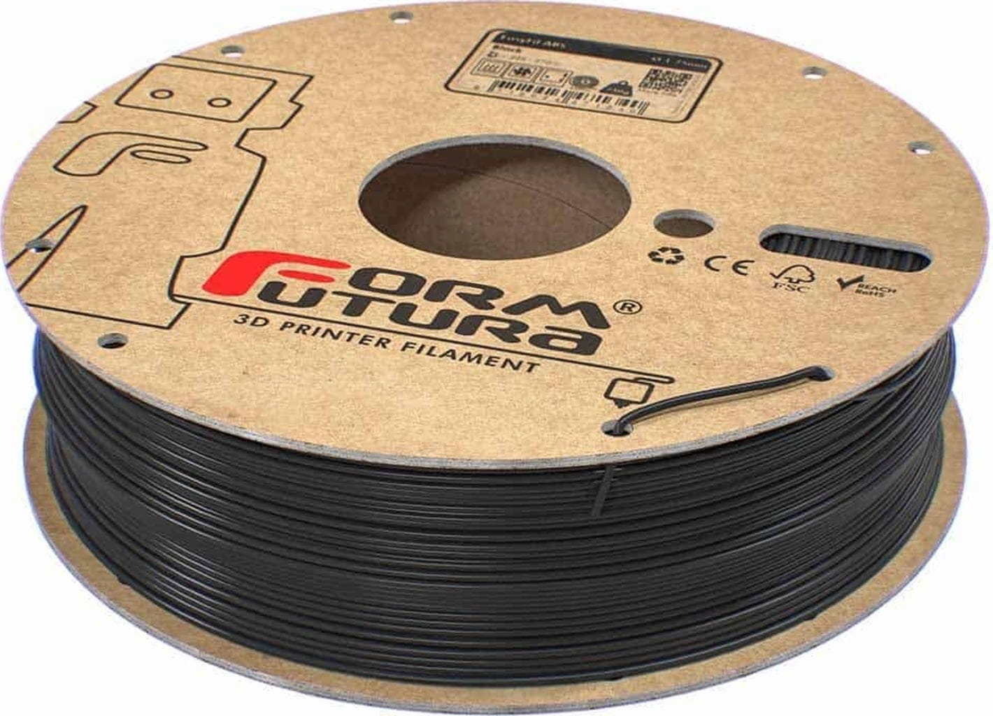 FormFutura  EasyFil™ ABS Black, 1,75 mm / 750 g    Schlagfestes ABS Filament in Schwarz