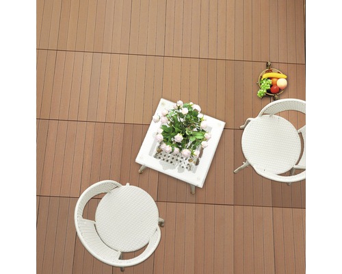 Konsta WPC kliktegel 30 x 60 cm, bruin