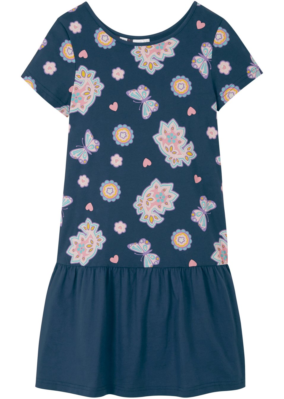 Robe T-shirt fille en coton
