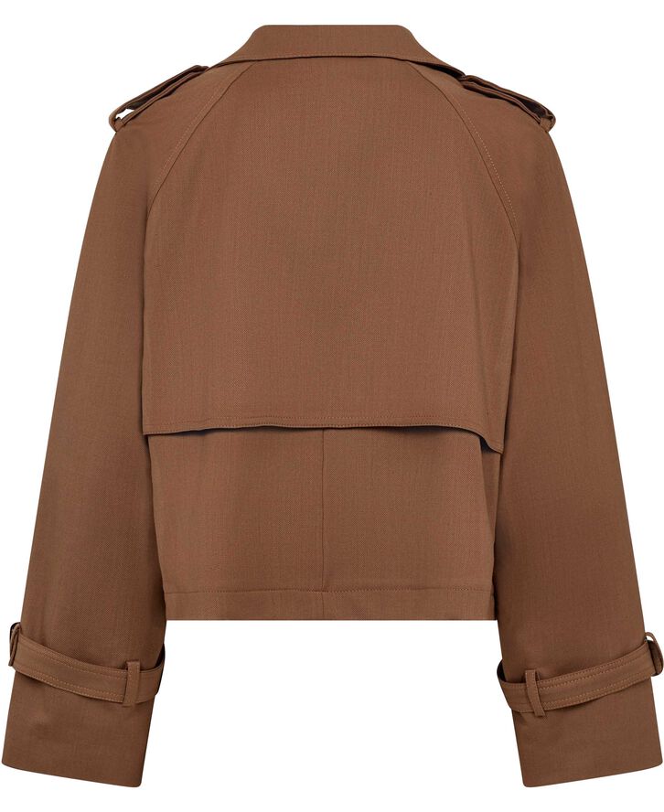 Weekend Max Mara Short Wool Trench Coat OPOSSUM 4