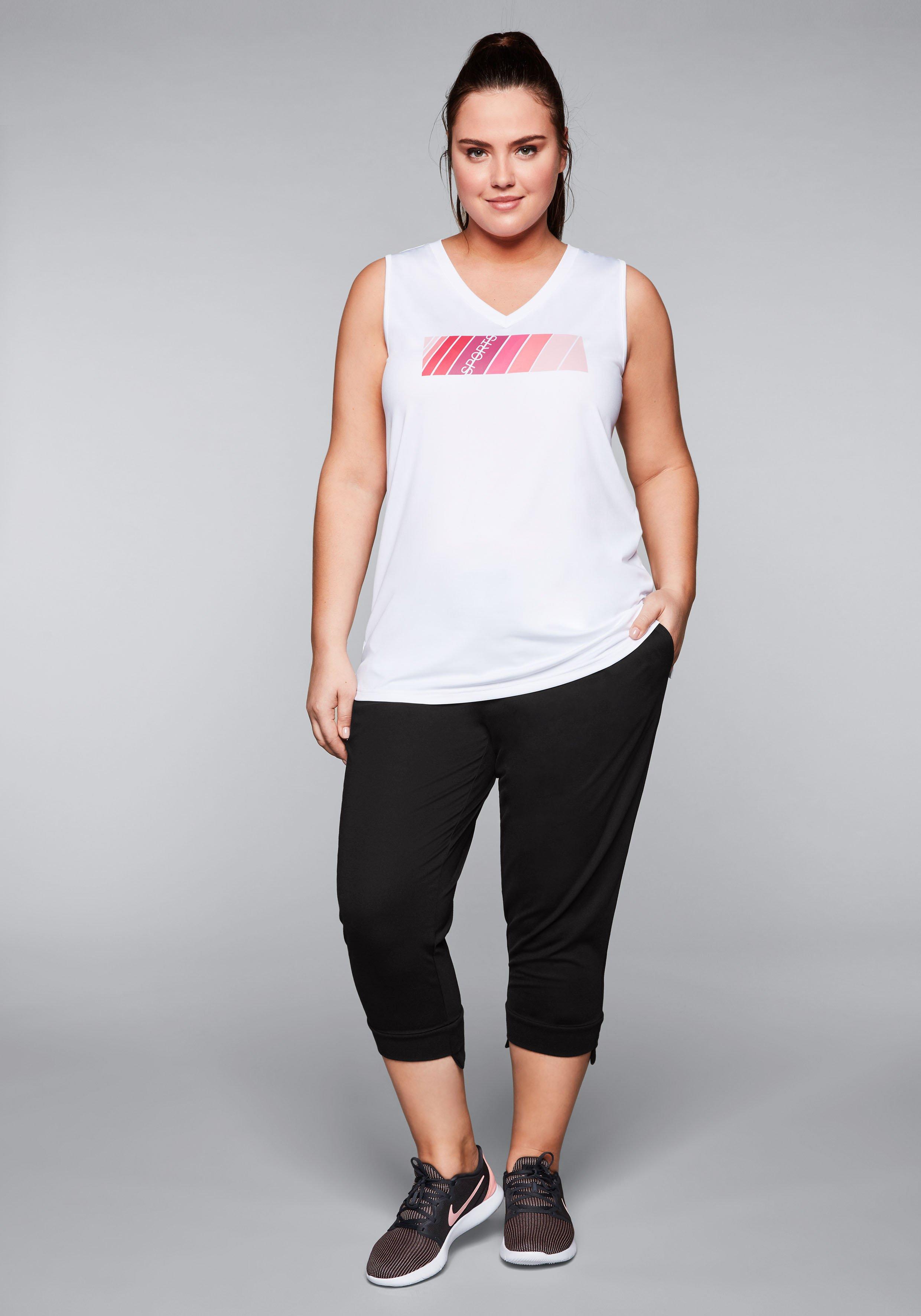 Sporthose in 3/4-Länge mit Bündchen, aus Sweat