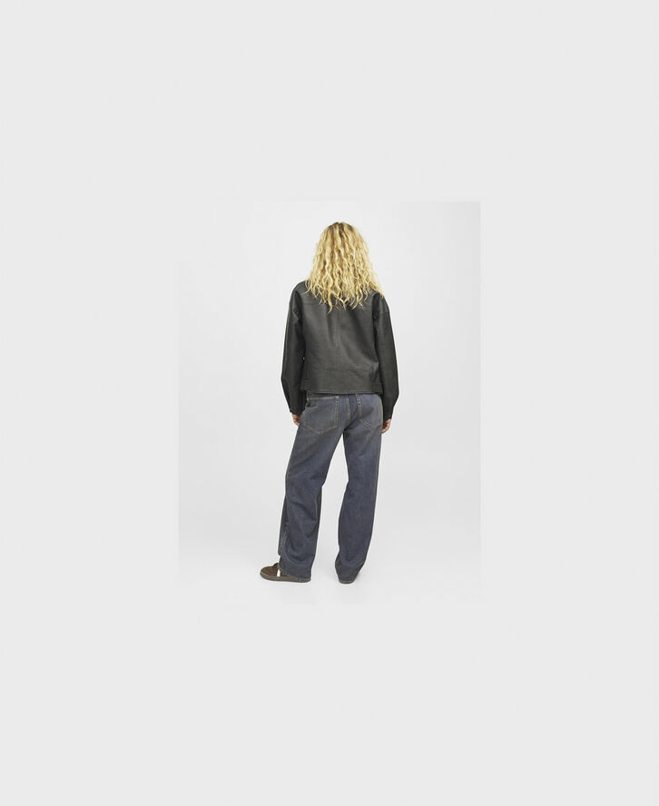 JJXX JXFRIDA WASHED PU BIKER JKT OTW LN Black/rub off