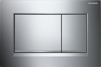 Geberit Sigma 30 drukplaat glans zwart met chromen knoprand