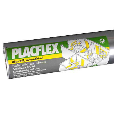 Placage mélaminé adhésif Plac Flex alu 90 cm x L.2,15 m
