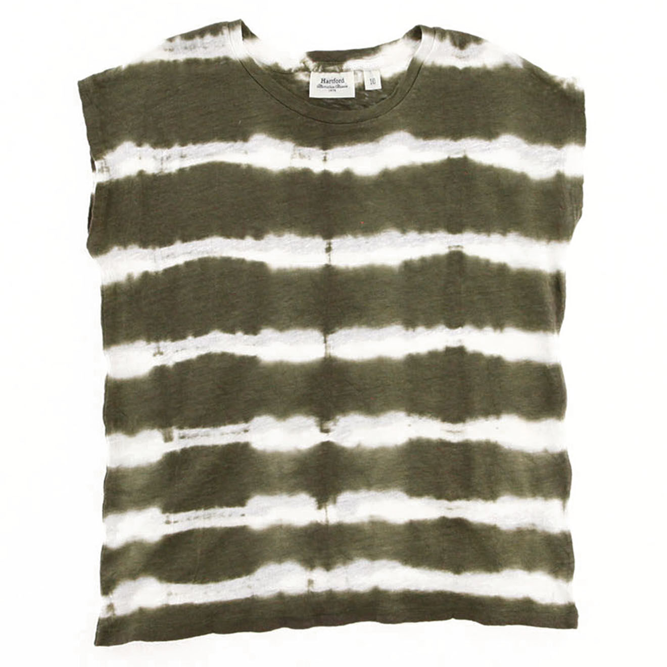 Hartford T-Shirt 100% Lin Teiva blanc/kaki