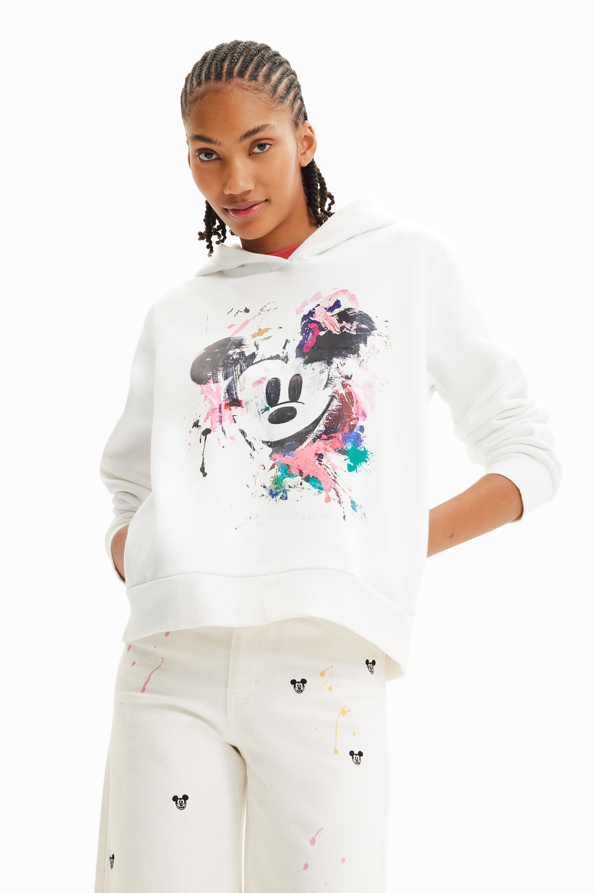 Sweat-shirt Mickey Mouse éclaboussure