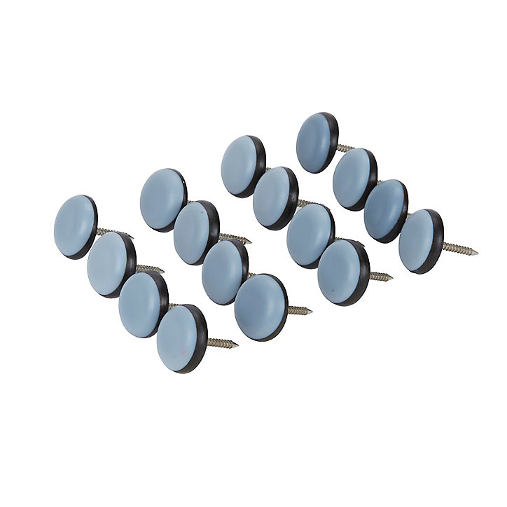Patin à clouer Diall 19 mm x 16, noir + bleu/gris