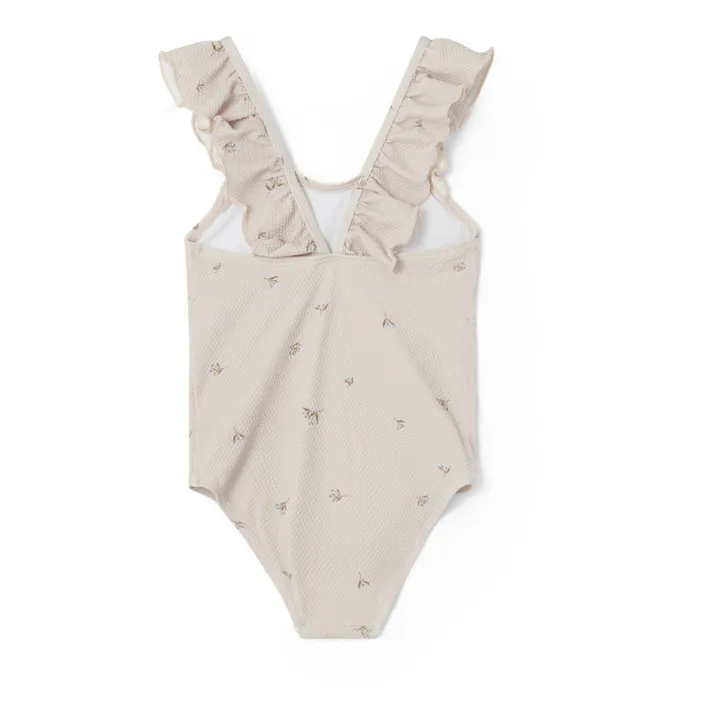 garbo&friends Maillot de Bain Fleuri 1 Pièce | Ecru