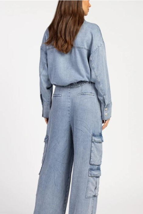 Aaiko blauwe dames blouse