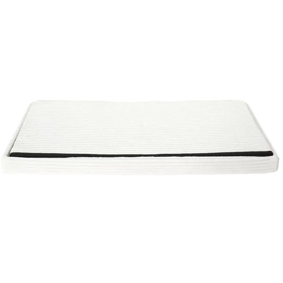 Home Deco Poef - Cocoonen - MDF/polyester - wit - 76 x 38 cm