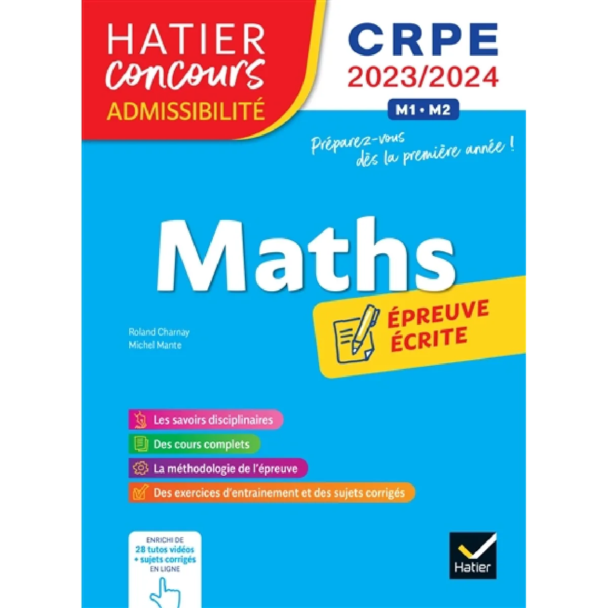 Maths : épreuve écrite d'admissibilité : CRPE 2023-2024, M1-M2 · Occasion