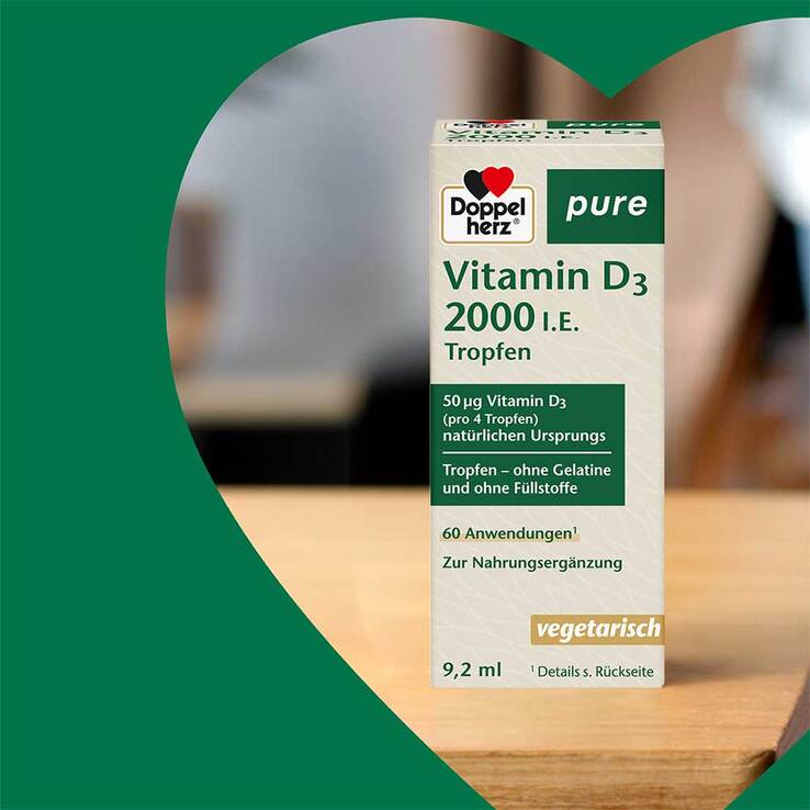 Doppelherz Vitamin D3 2000 I.E. pure Tropfen, 9.2 ml