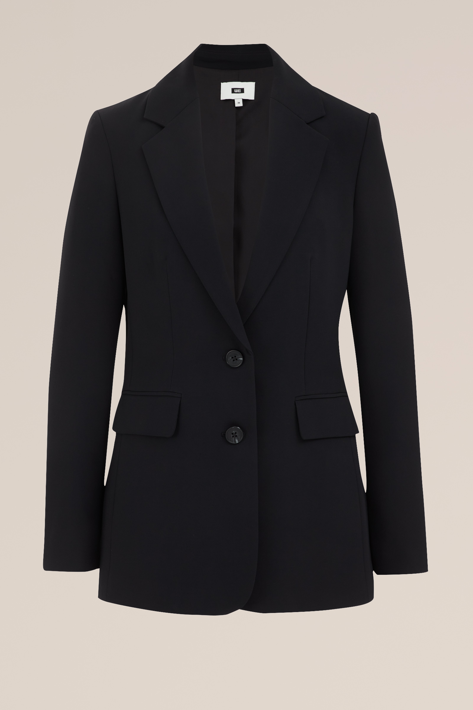 getailleerde blazer WE Fashion Zwart