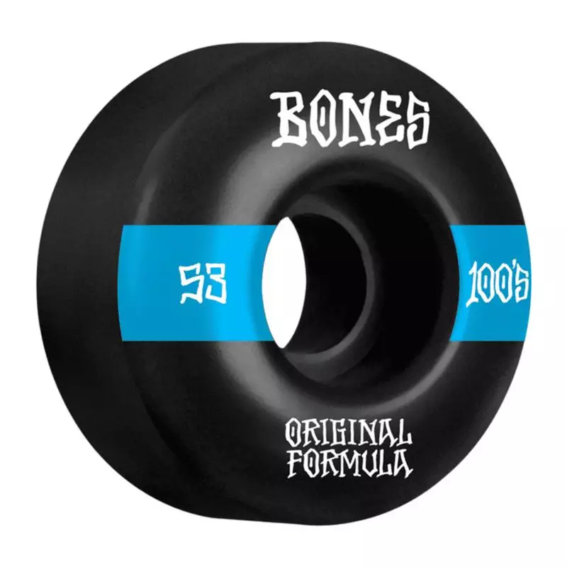 Roues skate BONES (x4) 100S V4 14 Wide Noir 100A 53mm