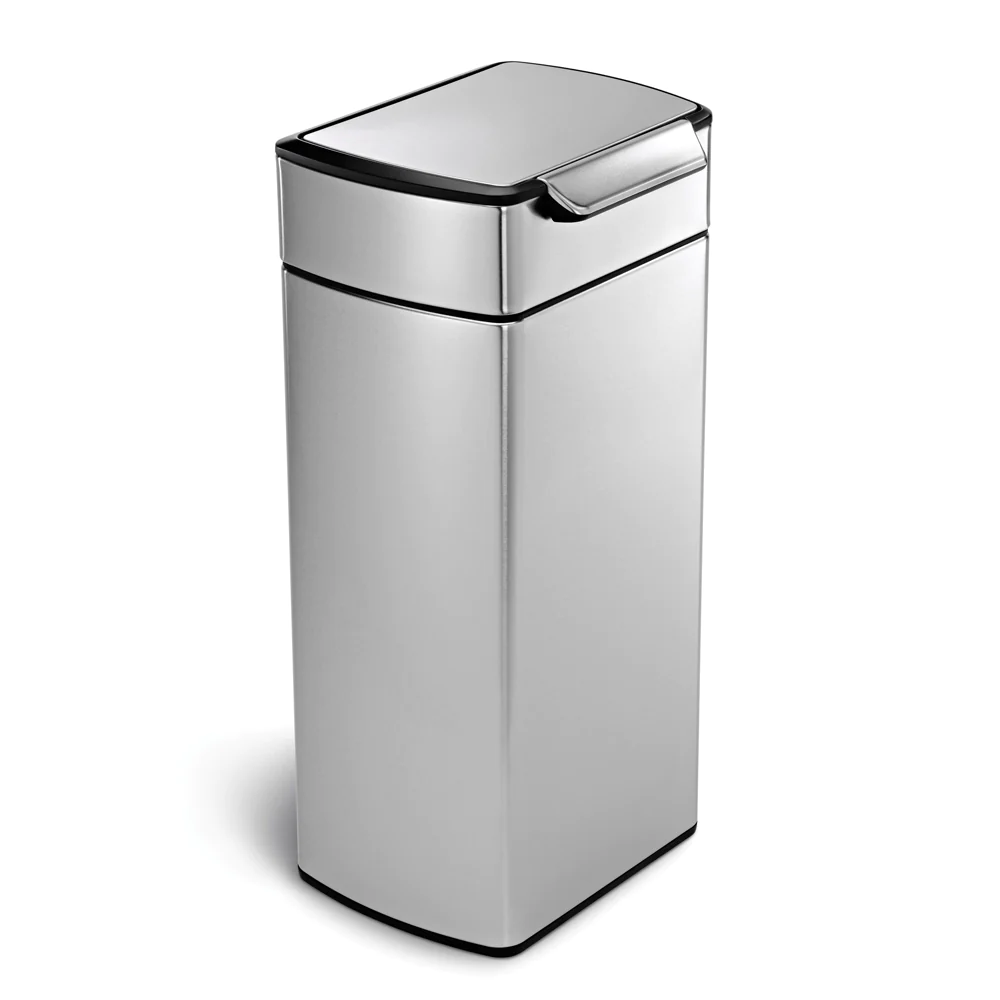Poubelle rectangulaire touch-bar 30L code H inox Simplehuman