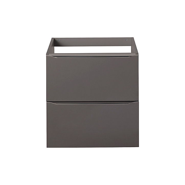 Meuble sous vasque à suspendre GoodHome Imandra gris taupé 60 cm