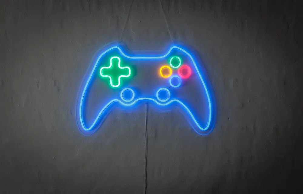 BRIGHT DESIGN Neonskilt gamepad H. 40 x B. 60 cm