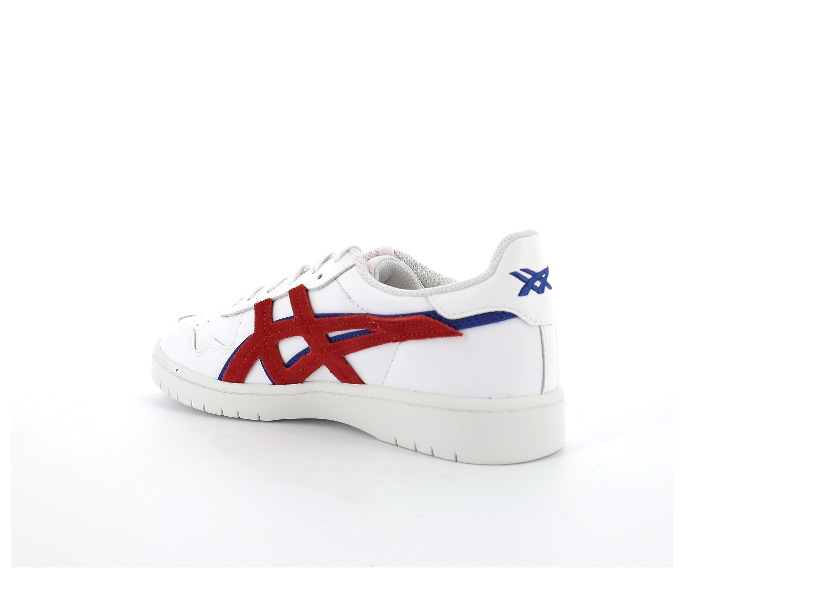Asics-1201A381 Cuir Blanc Bleu