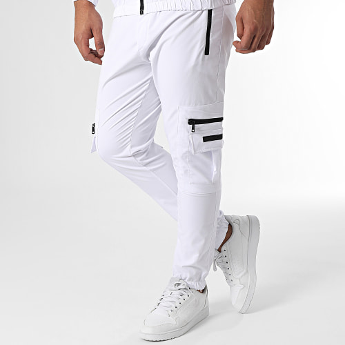 Ensemble Veste Capuche Et Pantalon Cargo Blanc