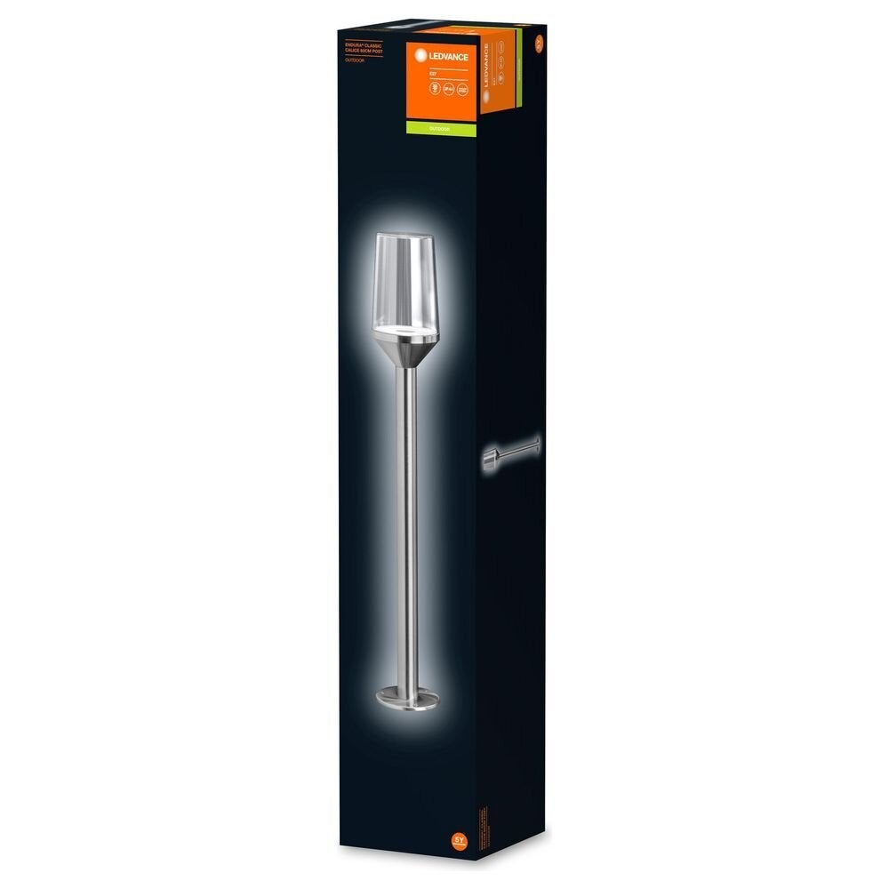 Endura tuinpadverlichting in zilver en transparant E27 IP44 800mm
